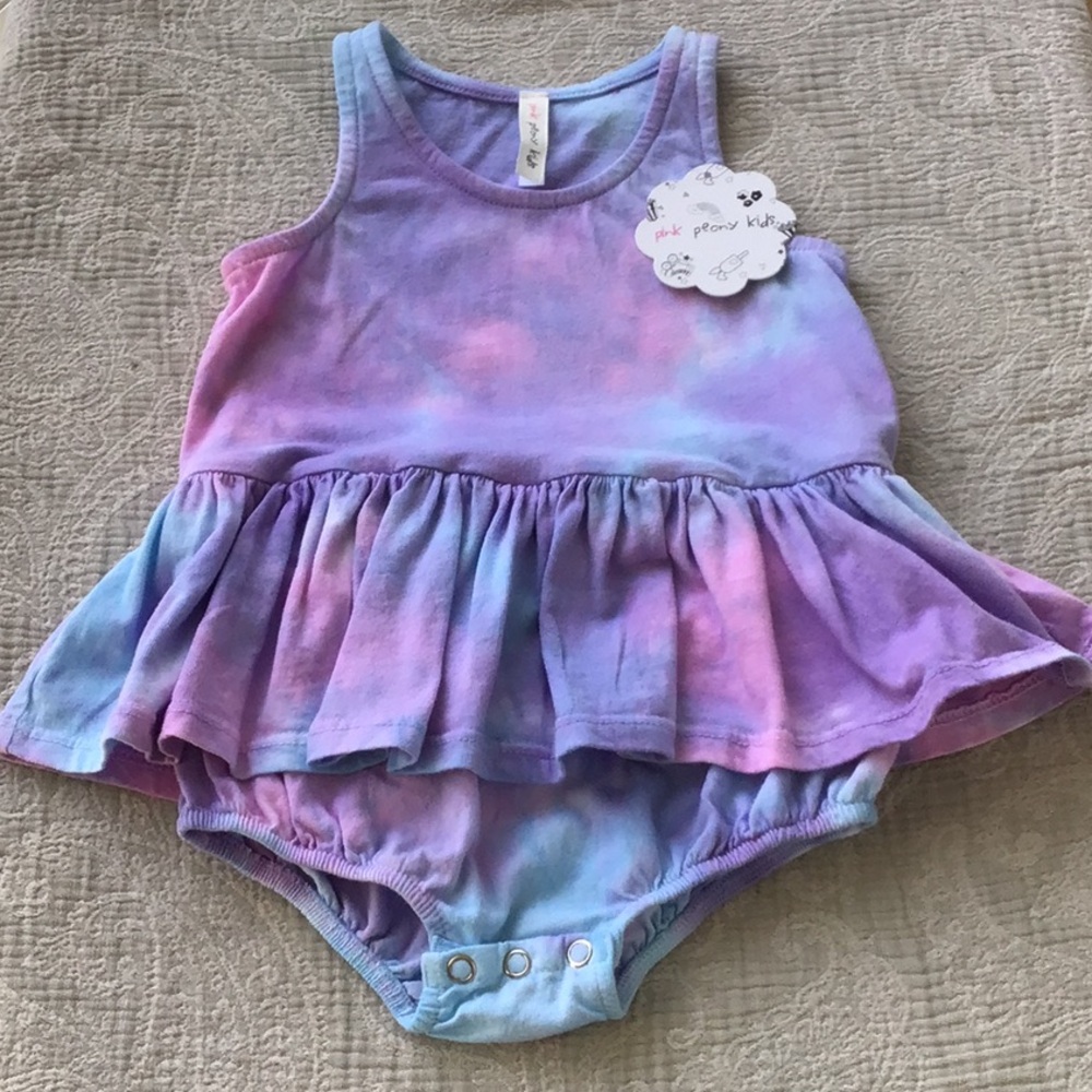 Pink Peony kids Romper